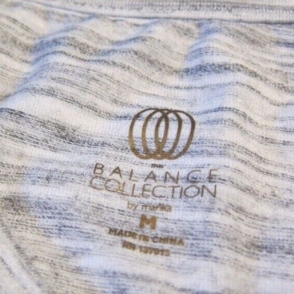 BALANCE COLLECTION ACTIVEWEAR GYM YOGA V Neck Split Open Back Shirt sz M - Picture 4 of 4